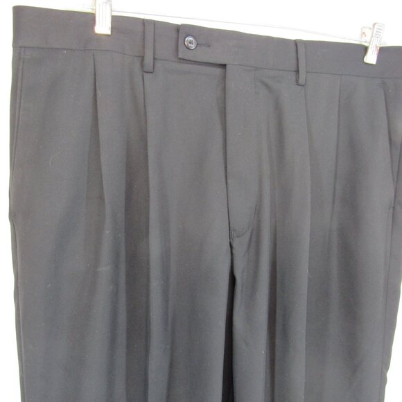 Alan Flusser Golf Men's Black Roll Cuff Pleated Front Golf Pant Size 38X34 - Picture 2 of 11